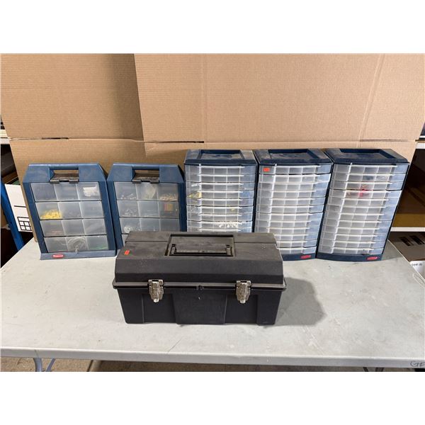 Tool Box And Rubbermaid Organizers