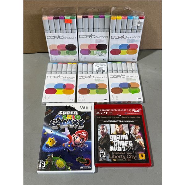 Copic Markers & Super Mario Galaxy + GTA IV