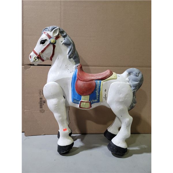 Vintage Metal Ride Along Horse