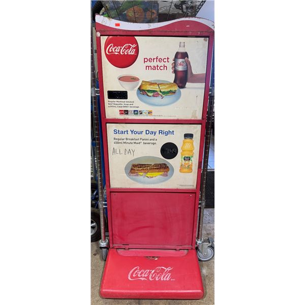 Double Sided Coca-Cola Advertising Stand