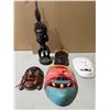 Image 1 : Wooden Masks & African Statue