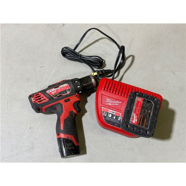 Milwaukee Drill, Battery, & Charger