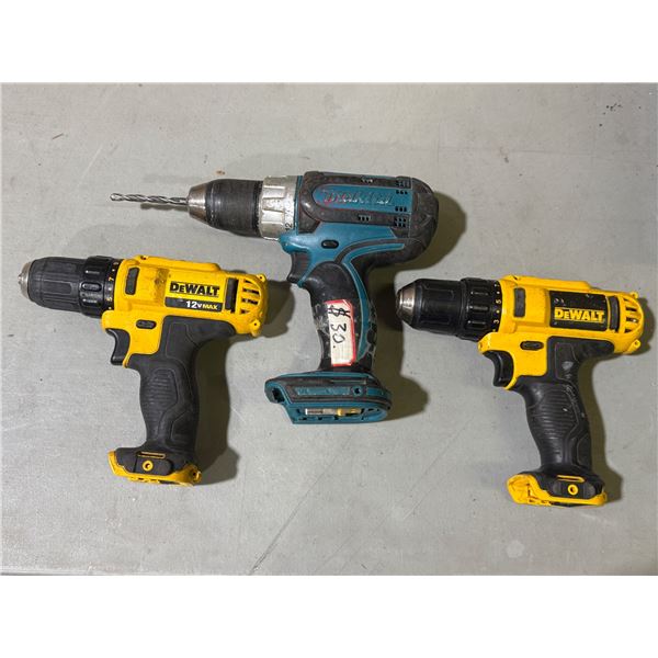 3 Drills: Dewalt & Makita