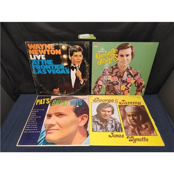 Assorted Records George Jones, Tammy Wynette, Wayne Newton, Pat Boone (1960s)