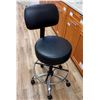 Image 1 : Medical Drafting Stool w/ Black Upholstery & Footrest