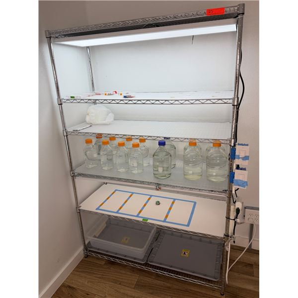 Shelving Unit w/ Top Light (contents not included)