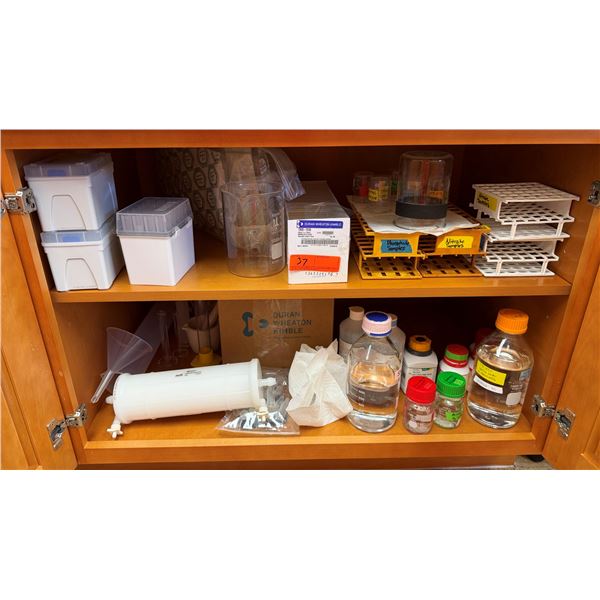 Multiple Laboratory Storage:  Beakers, Sample Racks, Chemical Bottles, Pipette Organizers, etc