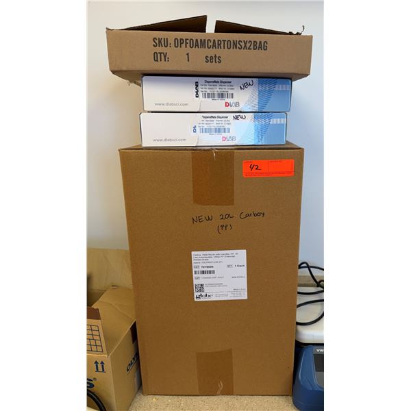 Globe Scientific Carboy, DLAB DispensMate Bottle-Top Dispensers, OPFOAMCARTONSX2BAG, etc