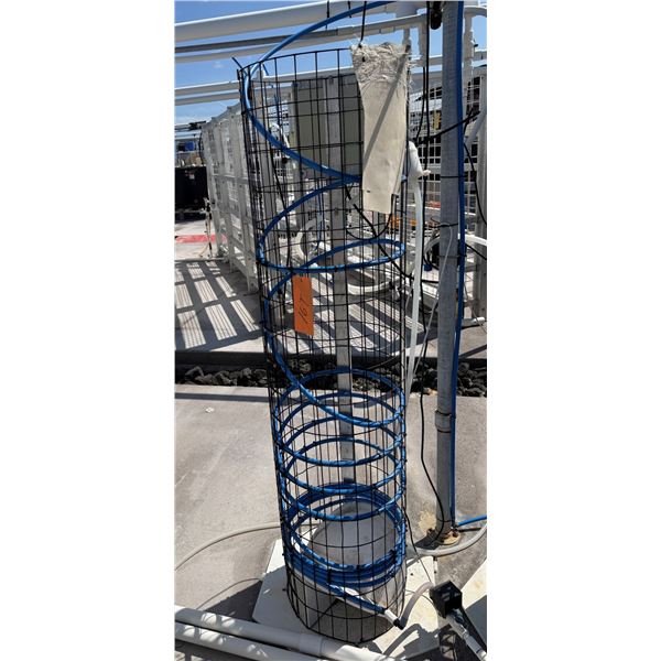 Aquaculture Photobioreactor Protective Wire Mesh Frame 16" Dia, 72"H