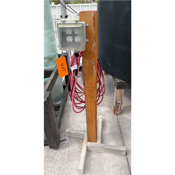 Workshop Power Station w/ Wooden Post Stand in Cross-Base