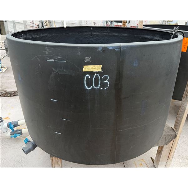 Black Commercial Aqua Tank 61" Dia, 35"H