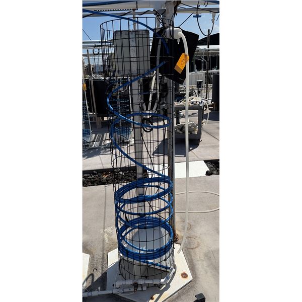 Aquaculture Photobioreactor Protective Wire Mesh Frame 16" Dia, 72"H