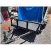 Image 13 : Karavan Utility Single Axle Towable Trailer w/ Wooden Deck, Mesh Ramp & PVC Posts 125" x 64"