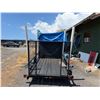 Image 3 : Karavan Utility Single Axle Towable Trailer w/ Wooden Deck, Mesh Ramp & PVC Posts 125" x 64"