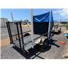 Image 4 : Karavan Utility Single Axle Towable Trailer w/ Wooden Deck, Mesh Ramp & PVC Posts 125" x 64"