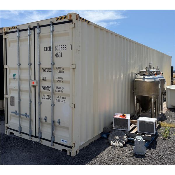 White 40' High Cube Shipping Container