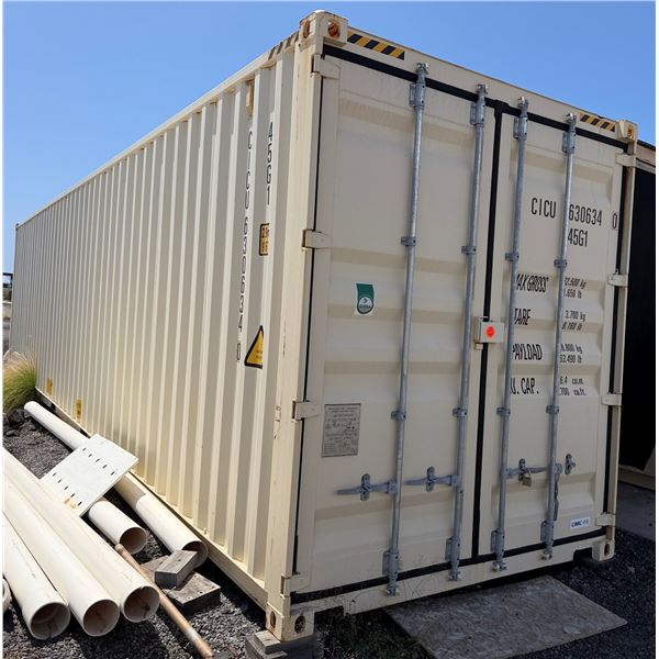 White 40' High Cube Shipping Container
