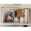 Image 5 : Contents of Cabinet: Office Supplies, Tubing, etc