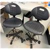 Image 1 : Qty 2 Rolling Chairs w/ Footrails