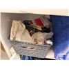 Image 4 : White 4-Drawer Cabinet w/ Door & Contents: Power Strips, Tubing, Office Supplies, etc