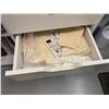Image 7 : White 4-Drawer Cabinet w/ Door & Contents: Power Strips, Tubing, Office Supplies, etc