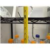 Image 15 : Metal Mesh Shelving Unit 36" x 15" x 72"H & Contents: Multiple Glass Bottles, Misc Sizes