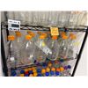 Image 7 : Metal Mesh Shelving Unit 36" x 15" x 72"H & Contents: Multiple Glass Bottles, Misc Sizes