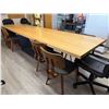 Image 10 : Wooden Conference Table 142" x 36" x 30.5"H w/ 8 Misc Chairs