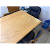 Image 4 : Wooden Conference Table 142" x 36" x 30.5"H w/ 8 Misc Chairs