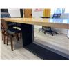 Image 6 : Wooden Conference Table 142" x 36" x 30.5"H w/ 8 Misc Chairs