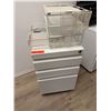Image 12 : Qty 2 White 3-Drawer Cabinets w/ Adjustable Height Desk 55" x 24" & Rolling Office Chair