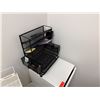 Image 17 : Qty 2 White 3-Drawer Cabinets w/ Adjustable Height Desk 55" x 24" & Rolling Office Chair