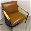 Image 1 : Metal Stationary Armchair w/ Upholstered Seat & Back 27" x 19" x 28"H