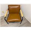 Image 2 : Metal Stationary Armchair w/ Upholstered Seat & Back 27" x 19" x 28"H