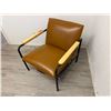 Image 3 : Metal Stationary Armchair w/ Upholstered Seat & Back 27" x 19" x 28"H