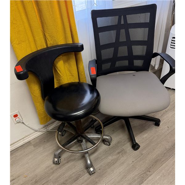 Qty 2 Rolling Chairs, Misc Styles & Sizes