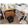 Image 4 : Small 4-Tier Shelving Unit & Corner Table, Misc Sizes (contents not included)