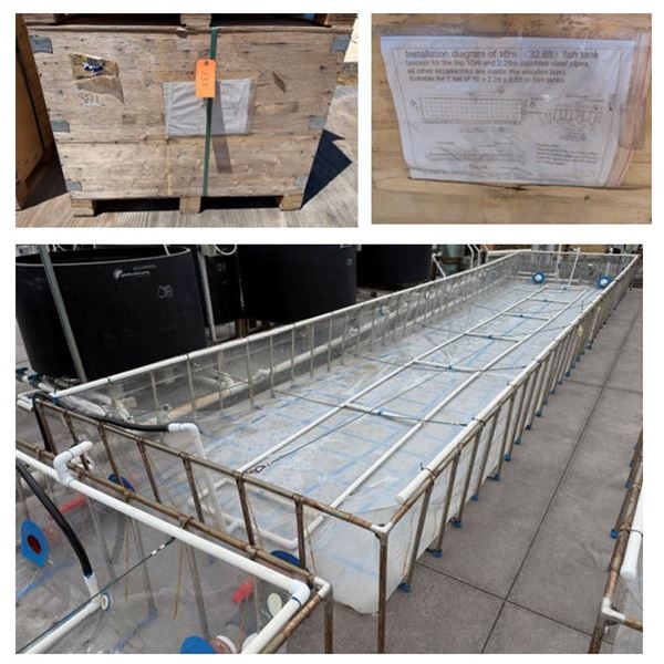 NEW IN CRATE - MK Aquarium Aquaculture/Aquaponics Tank Approx. 32.8' L x 7.5' W