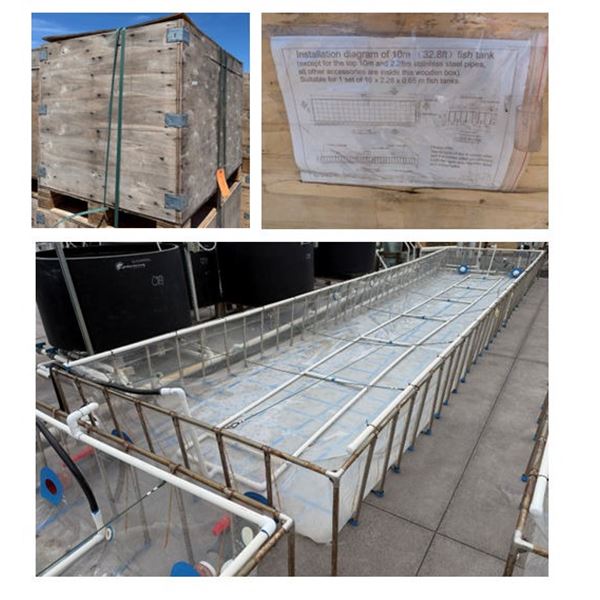 NEW IN CRATE - MK Aquarium Aquaculture/Aquaponics Tank Approx. 32.8' L x 7.5' W