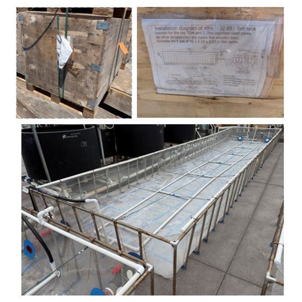 NEW IN CRATE - MK Aquarium Aquaculture/Aquaponics Tank Approx. 32.8' L x 7.5' W