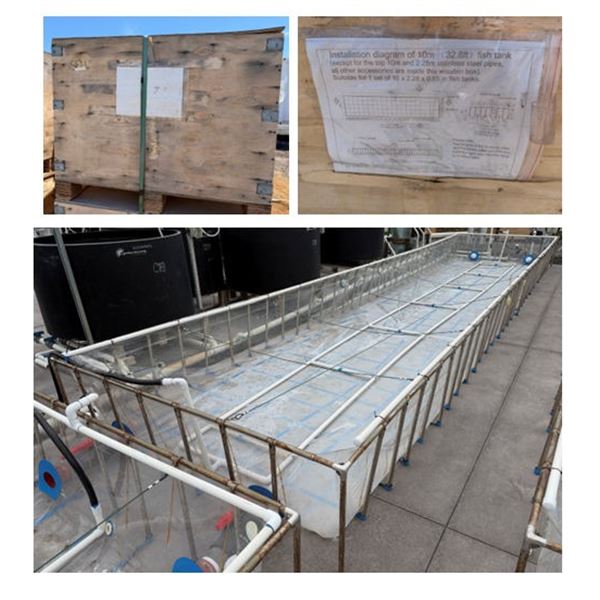 NEW IN CRATE - MK Aquarium Aquaculture/Aquaponics Tank Approx. 32.8' L x 7.5' W