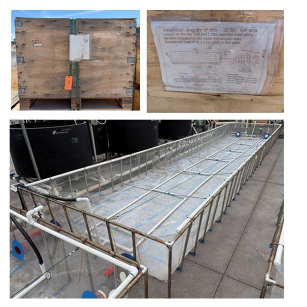 NEW IN CRATE - MK Aquarium Aquaculture/Aquaponics Tank Approx. 32.8' L x 7.5' W