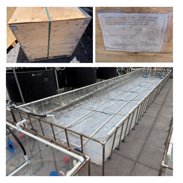 NEW IN CRATE - MK Aquarium Aquaculture/Aquaponics Tank Approx. 32.8' L x 7.5' W