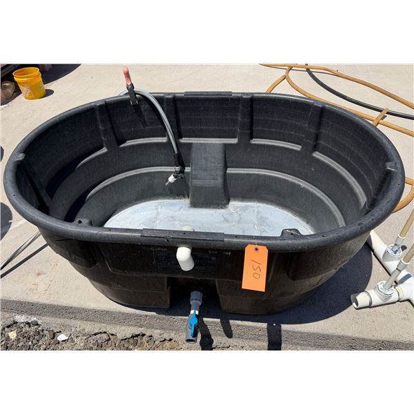 Black Commercial Oval Stock Tank 58" x 40" x 25"H