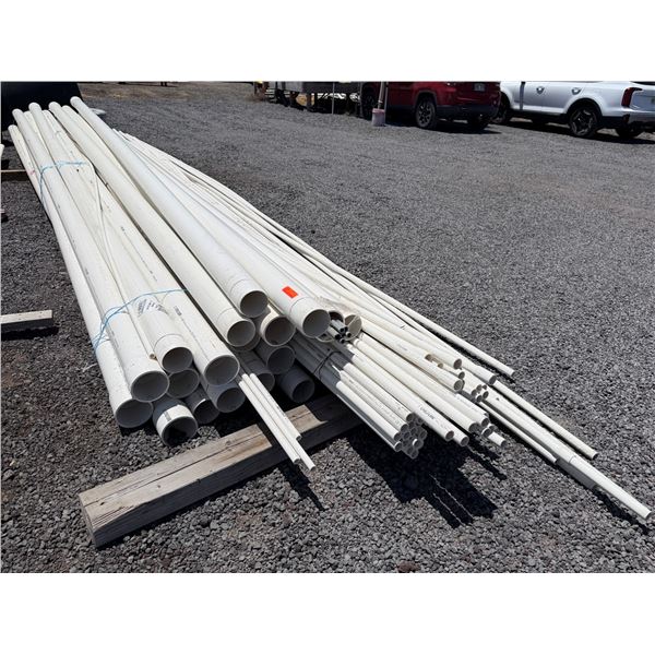 Multiple Cresline PVC Pipe Sections, Misc Sizes, Lengths to 245"