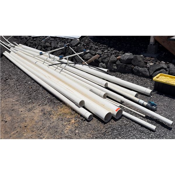 Multiple Cresline PVC Pipe Sections, Misc Sizes