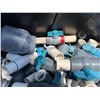 Image 4 : Bin Multiple PVC Pipes, Gray Fittings & Blue-Handled Ball Valves 44"L