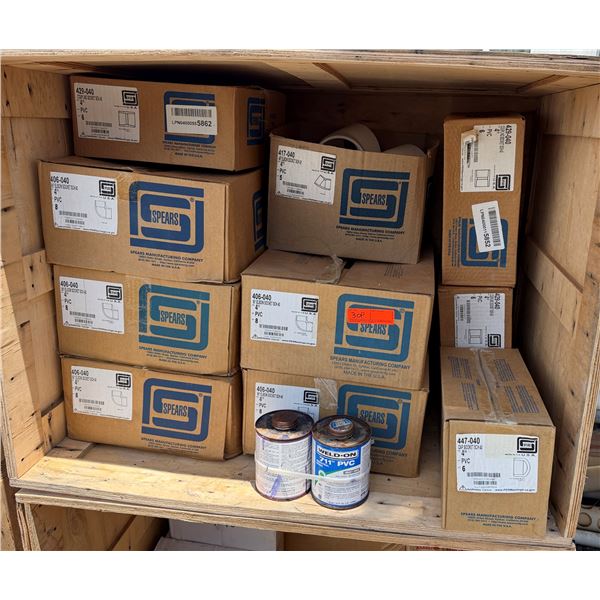 Multiple Boxes Spears 417-040 & 406-040 Elbow Sockets, 447-040 Cap Sockets, Misc Fittings, etc