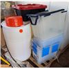 Image 1 : Multiple Plastic Containers w/ Some Lids, Misc Sizes & Drum Catania Canola Oil