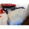 Image 4 : Multiple Plastic Containers w/ Some Lids, Misc Sizes & Drum Catania Canola Oil